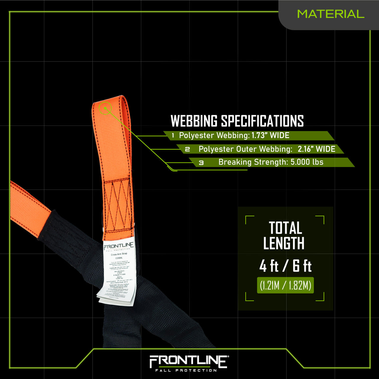 Frontline COSL Concrete Embed Anchor Strap with Looped Ends