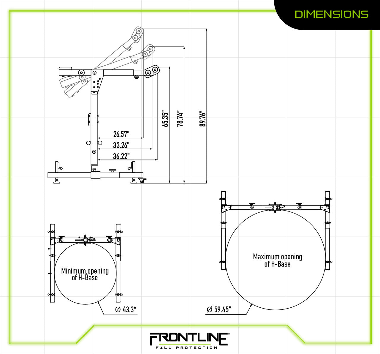 Frontline Davit System H-Base Modular Base Only