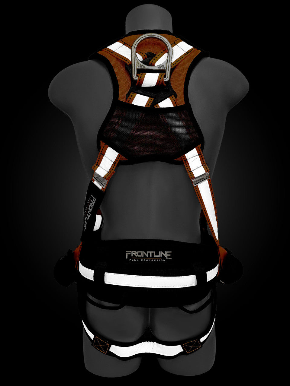 Frontline 100RCTB Combat Reflective Construction Full Body Harness with Tongue Buckle Legs and Trauma Straps