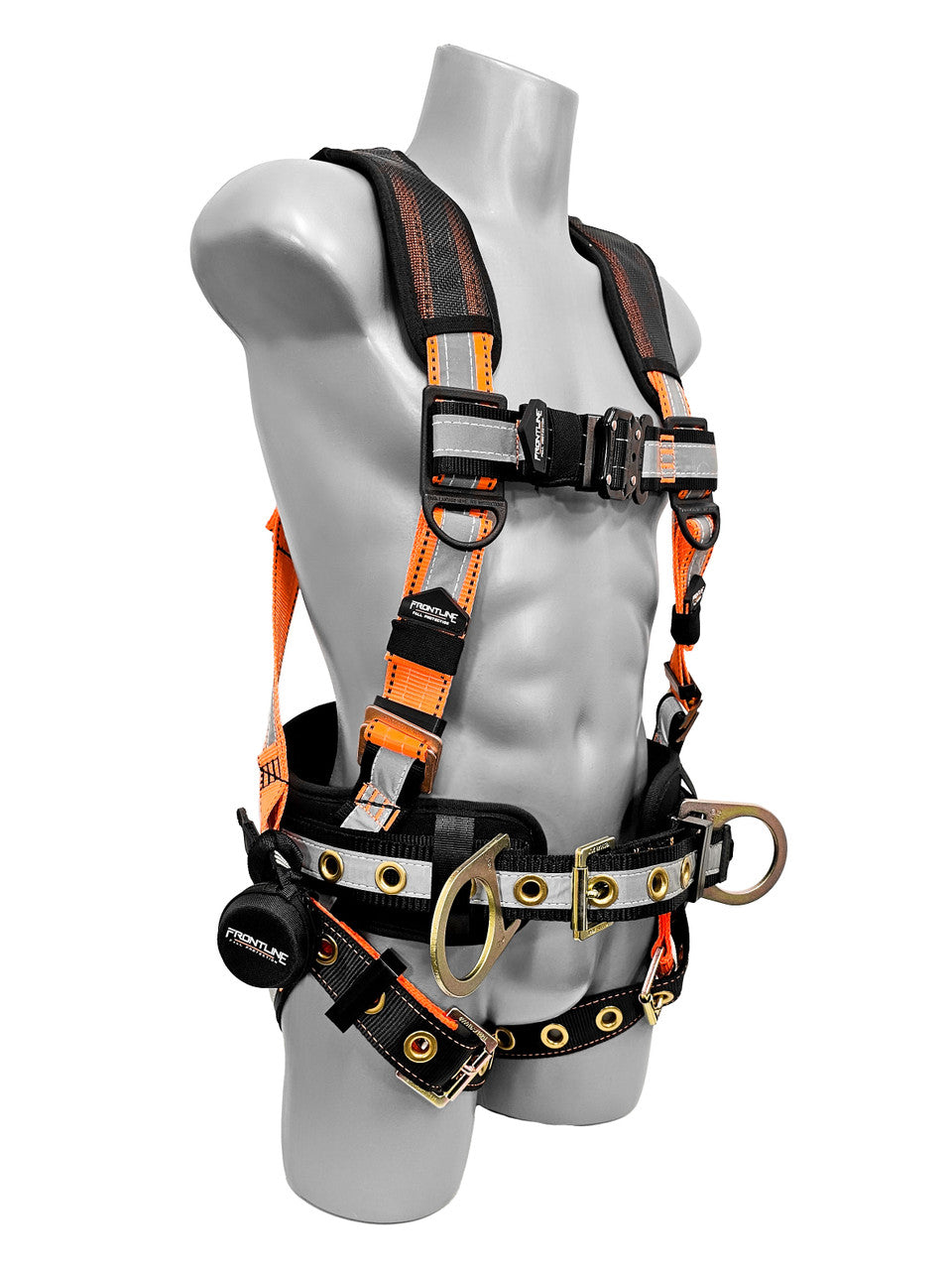 Frontline 100RCTB Combat Reflective Construction Full Body Harness with Tongue Buckle Legs and Trauma Straps