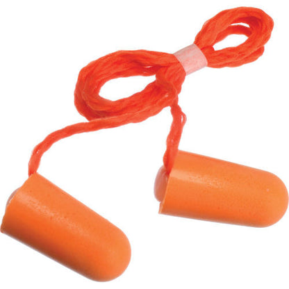 3M 1110 Orange Corded Foam Earplugs (100/Box)