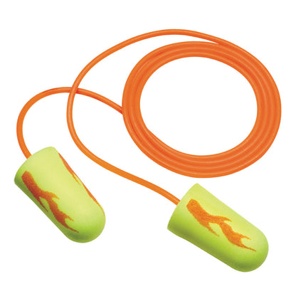 3M 311-1252 E-A-R Soft Yellow Neon Blast Corded Earplugs (200 Pr/Box)