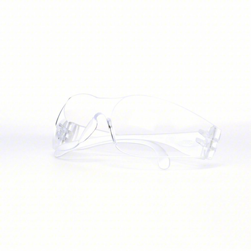 3M Virtua Protective Eyewear 11228-00000-100 Clear Uncoated Lens, Clear Temple.