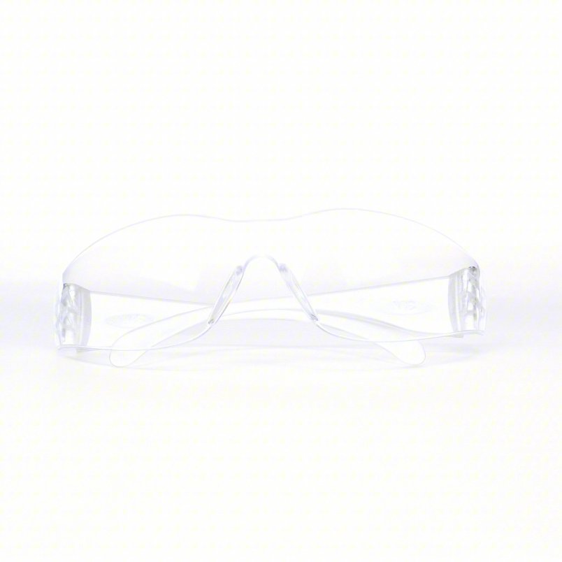3M Virtua Protective Eyewear 11228-00000-100 Clear Uncoated Lens, Clear Temple.