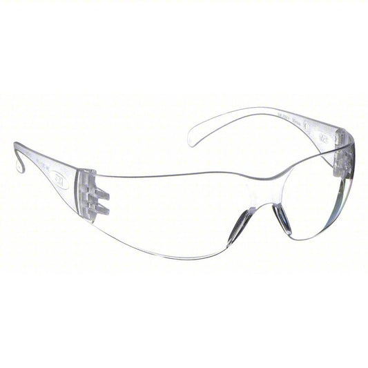 3M Virtua Protective Eyewear 11228-00000-100 Clear Uncoated Lens, Clear Temple.