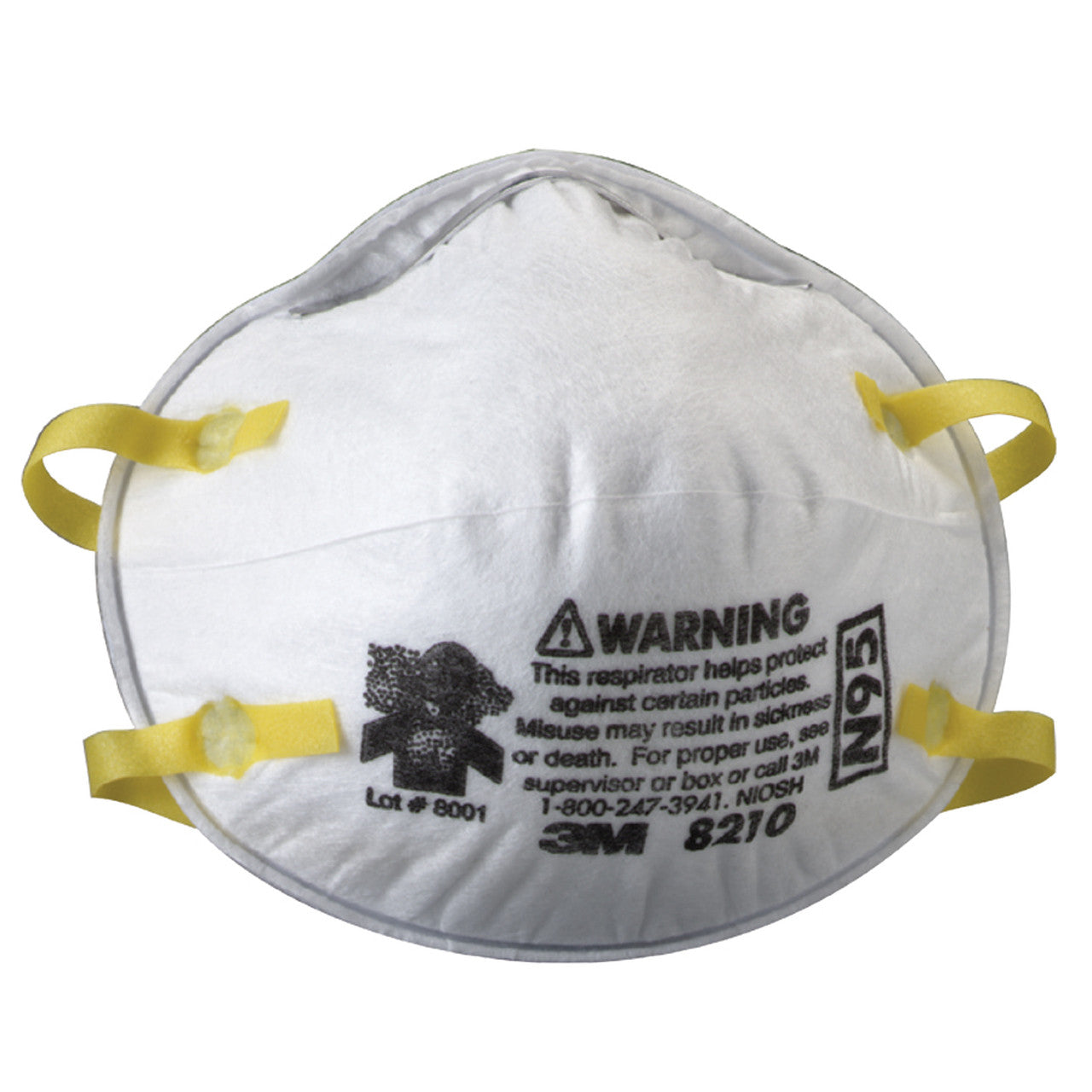 3M 8210 N95 Particulate Respirator - NIOSH Approved