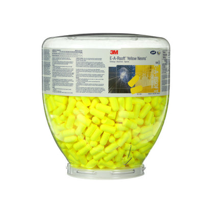 3M™ 391-1004 E-A-Rsoft Yellow Neon Disposable Uncorded Earplugs Bulk Refill, 500 Pairs