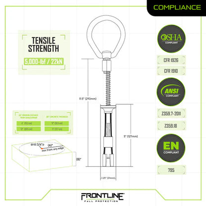 Frontline Stainless Steel Flange Anchor with Bolt