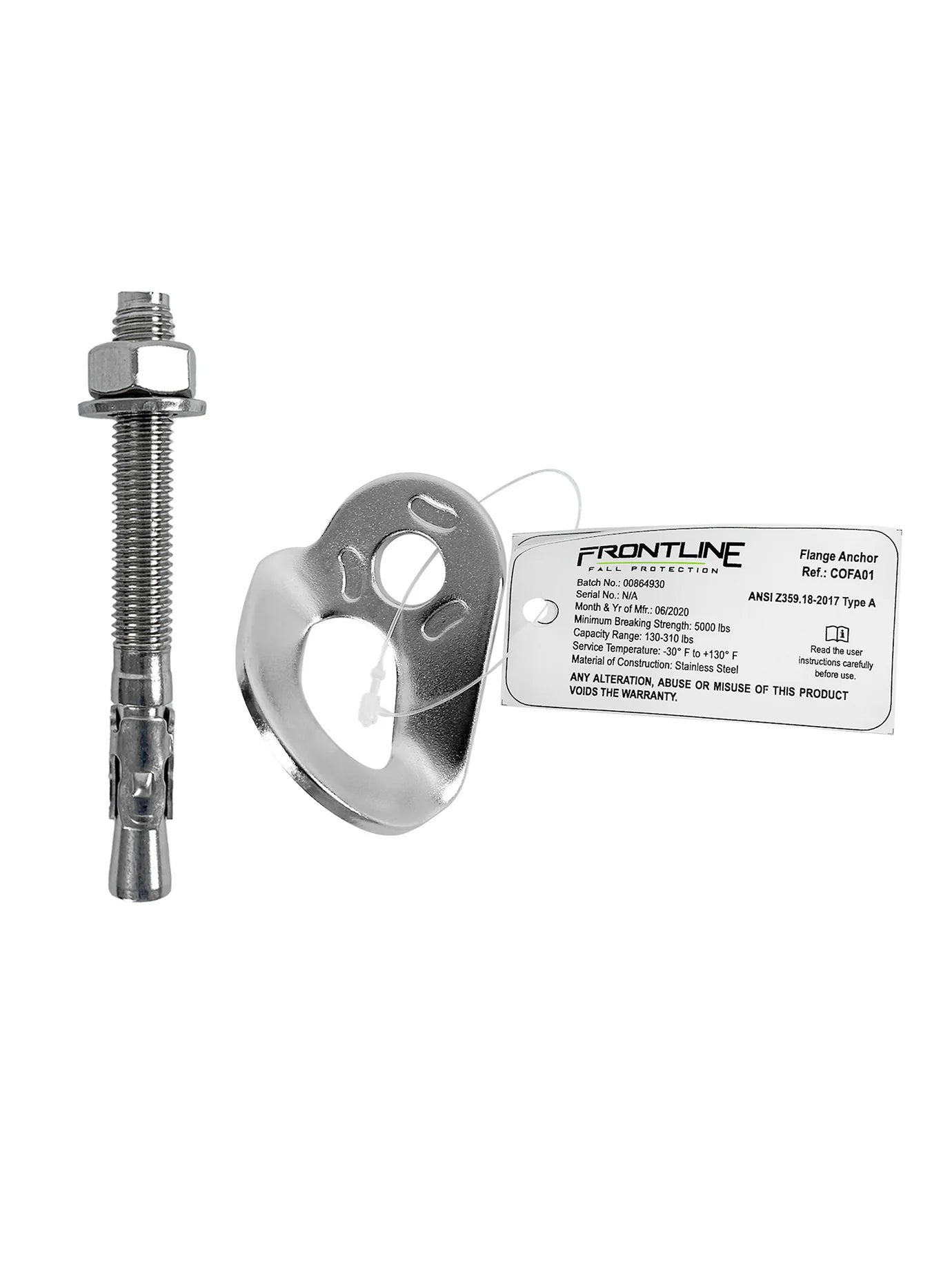 Frontline Stainless Steel Flange Anchor with Bolt