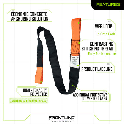 Frontline COSL Concrete Embed Anchor Strap with Looped Ends