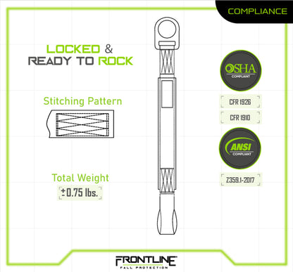 Frontline COSR Concrete Embed Anchor Strap with D-Ring End