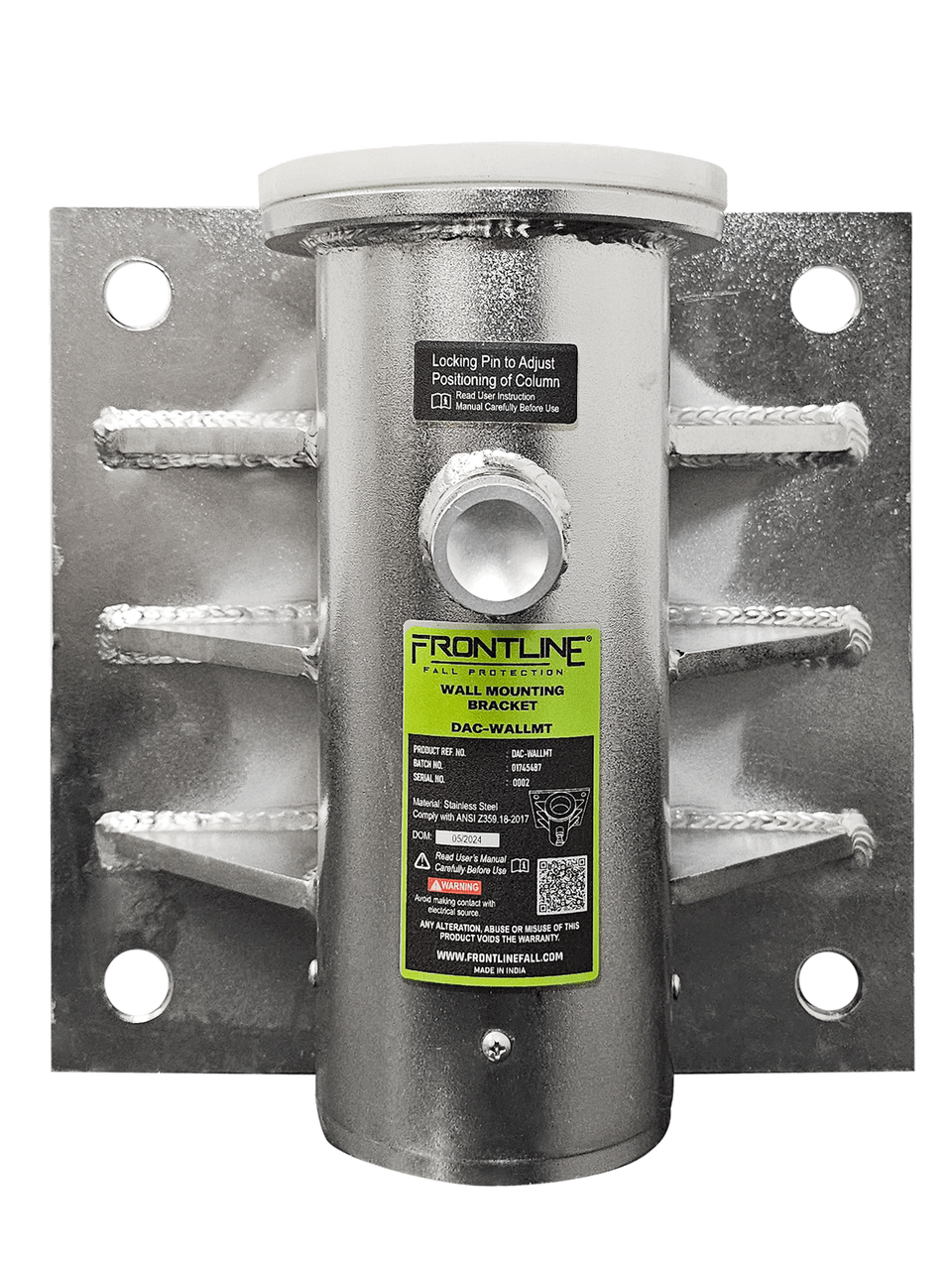 Frontline Confined Space Davit System Wall Mount Base Only