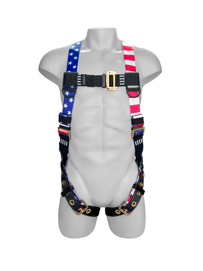 Frontline K100-61S-AM Combat American Style Compliance Kit - Harness, 6' Single Leg Lanyard and Drawstring Bag