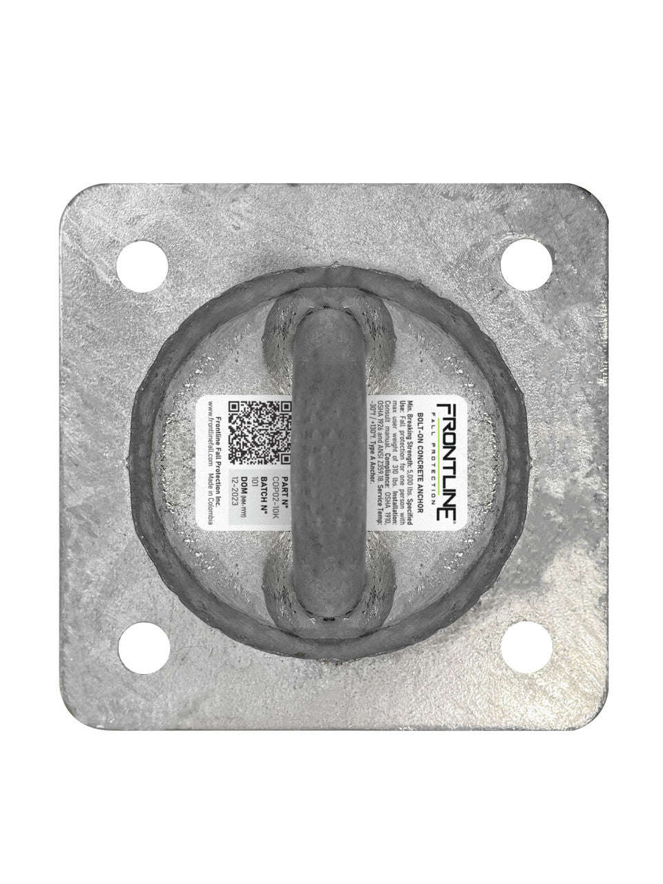 Concrete and Steel 10k Lbs Reusable Anchor Plate