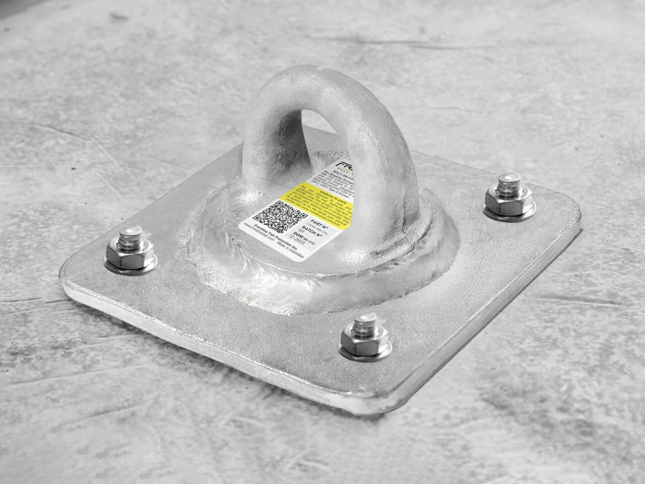 Concrete and Steel 10k Lbs HDG Reusable Anchor Plate - CAL-OSHA