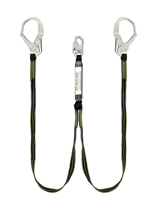 Frontline LIS62RDL Oil and Gas 6' Double Leg Lanyard with Rebar Hooks