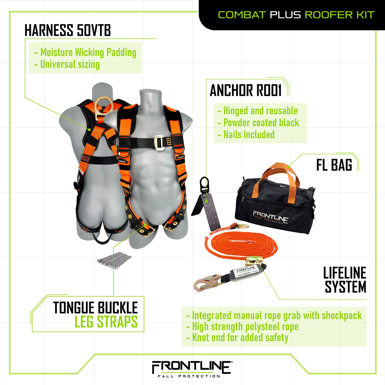 Frontline Combat Plus Complete Roofers Kit