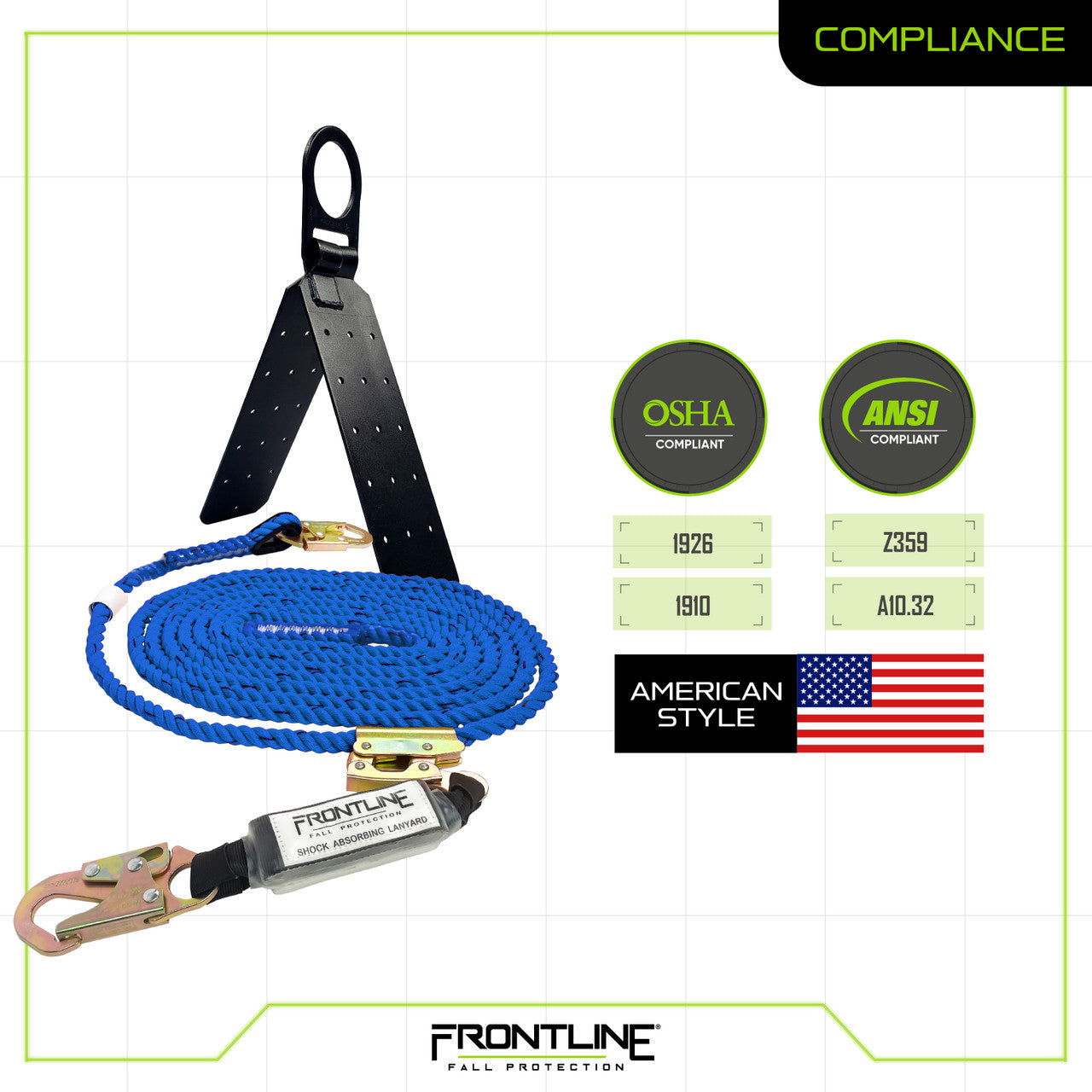 Frontline RK5PTB50-AM Combat American Style Complete Roofers Kit with 50' VLL