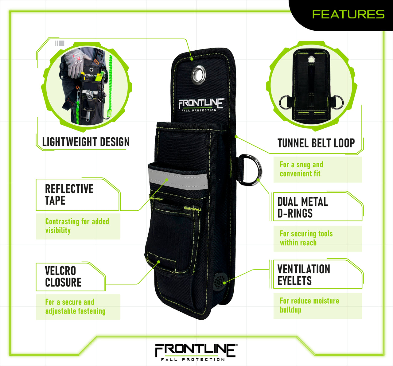 Frontline TH05 ToolGrip 5 lbs Tool Holster with Side D-Rings