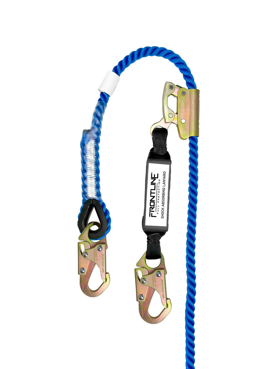 Frontline VLP50R3L-AM American Style Vertical Lifeline with 12" Shock Absorbing Lanyard and Manual Rope Grab (50')