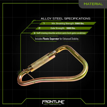 Frontline CSQ120 Large Steel Quarter Turn-locking Carabiner Hook