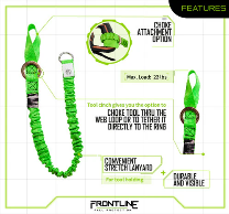 Frontline ACTLS222C ToolGrip 22 lbs Tool Lanyard Cinch with D-Ring