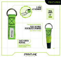 Frontline ACTLDR ToolGrip 4 lbs Webbing Tool D-Ring Anchor