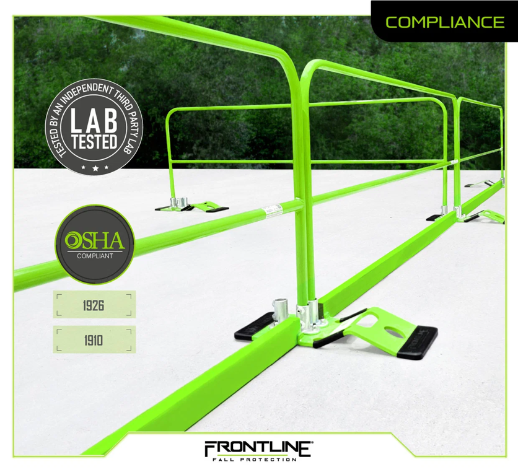 Frontline GUS-FXD Guardrail System for Concrete or Steel Substrates