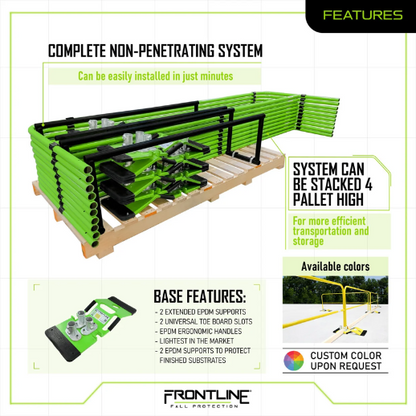 Frontline GUS75 Guardrail System Non-Penetrating Complete 75' Kit
