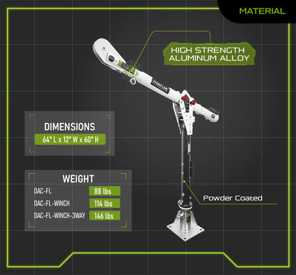 Confined Space Davit Arm System with Floor Mount
