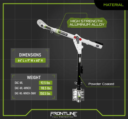 Confined Space Davit Arm System with Wall Mount