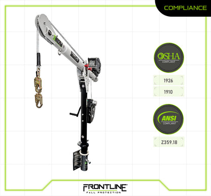 Confined Space Davit Arm System with Wall Mount