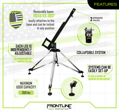 Frontline QAN75-US Patriot Quadpod Confined Space System - Made in USA
