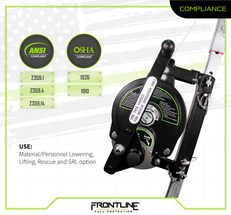 Frontline RAG503W-US Patriot 50' 3-Way Retrieval & SRL - Made in USA