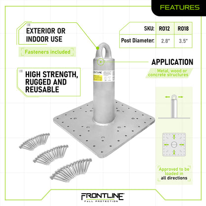 Frontline Commercial Roof Anchor CAL-OSHA Compliant