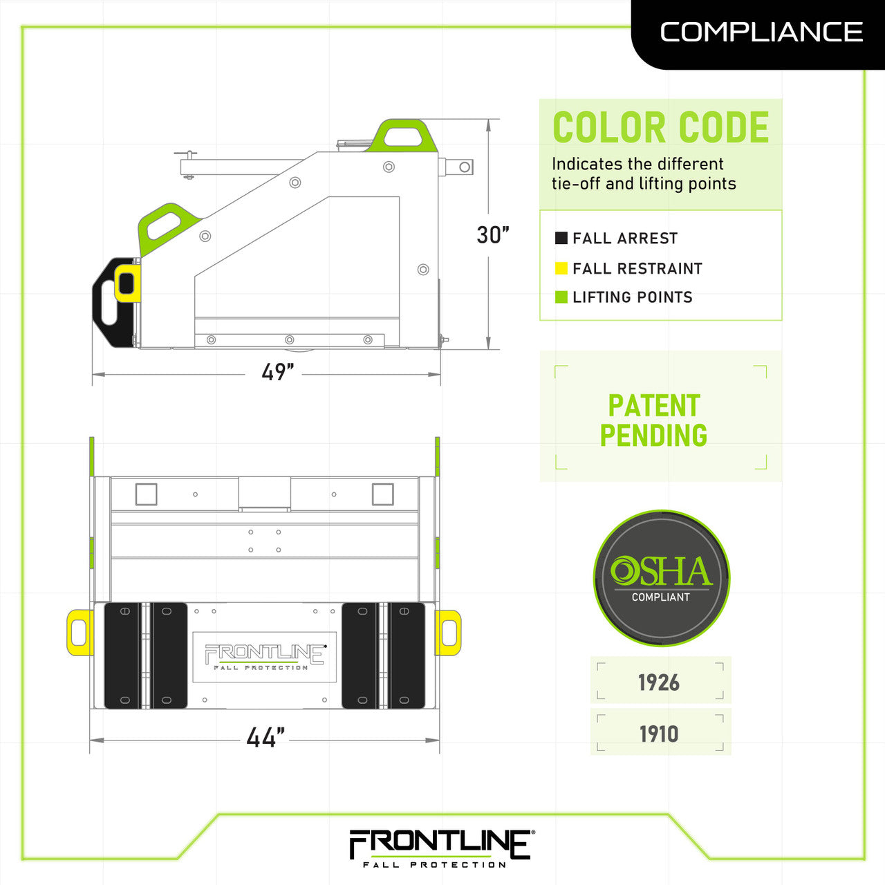 Commando Tank Non-Penetrating Fall Protection Cart