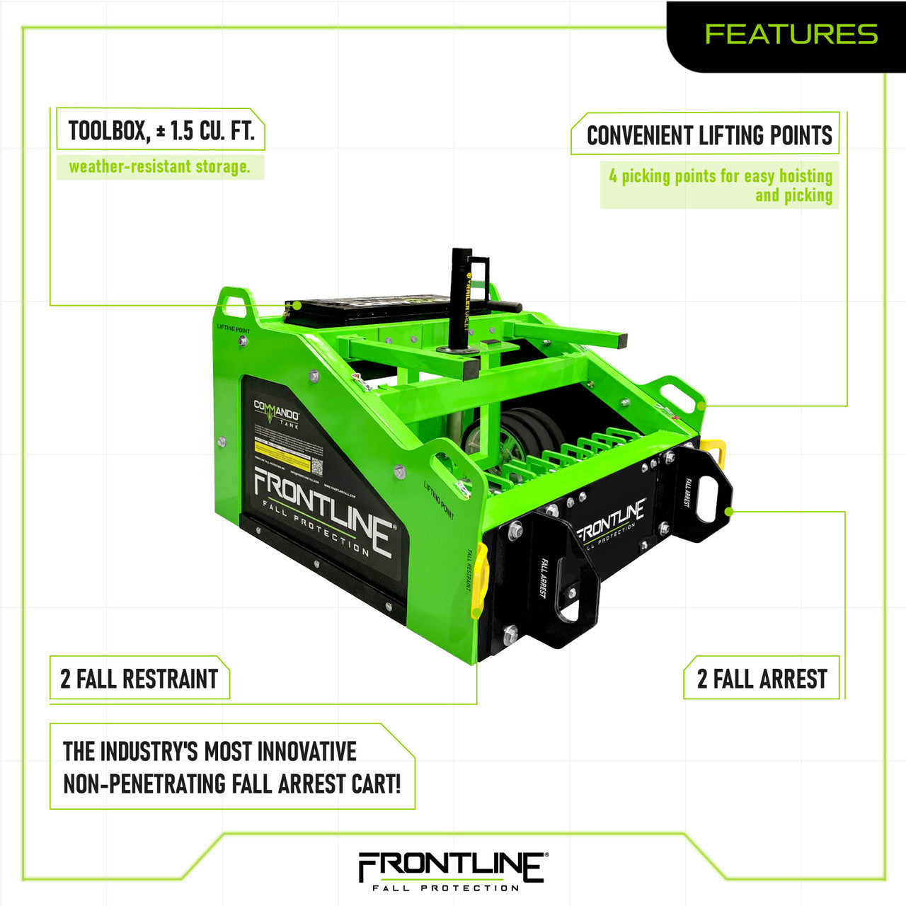 Commando Tank Non-Penetrating Fall Protection Cart
