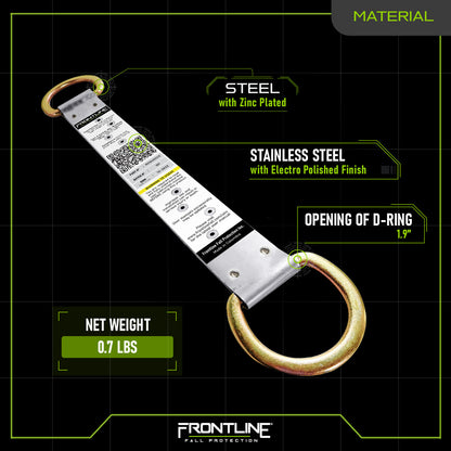Frontline ROSU02SS Stainless Steel Permanent Use Roof Anchor (Double D-Ring)