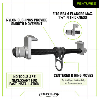 Frontline Aluminum I-Beam Slider Anchor