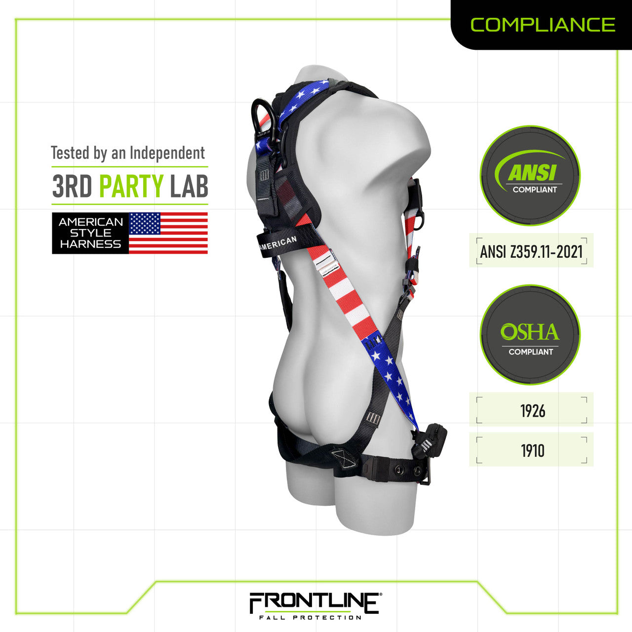 Frontline 110VTB-AM Combat American Style Vest Harness