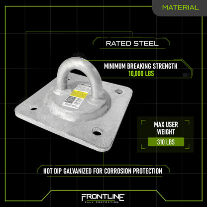 Concrete and Steel 10k Lbs Reusable Anchor Plate
