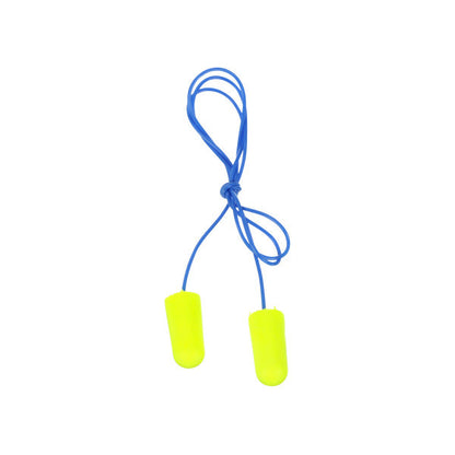 3M 311-1250 E-A-Rsoft Yellow Neons Corded Earplugs with Poly Bag (Regular Size) (200/Pack)