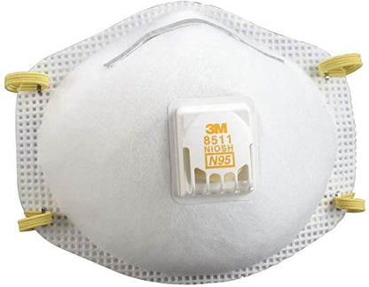 3M 8511 Cool Flow Particulate N95 Respirator with Valve (Box/10)